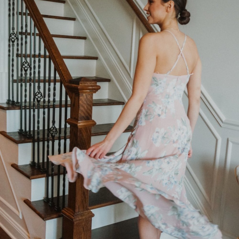 Floral High-Low Ruffle Maxi Dress - Picture 4 of 16
